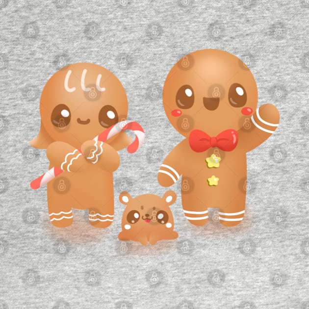 Cute Gingerbread Family by mil.creates